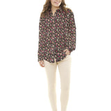 Popeline Floral Cretona Preto - Ribes y Casals