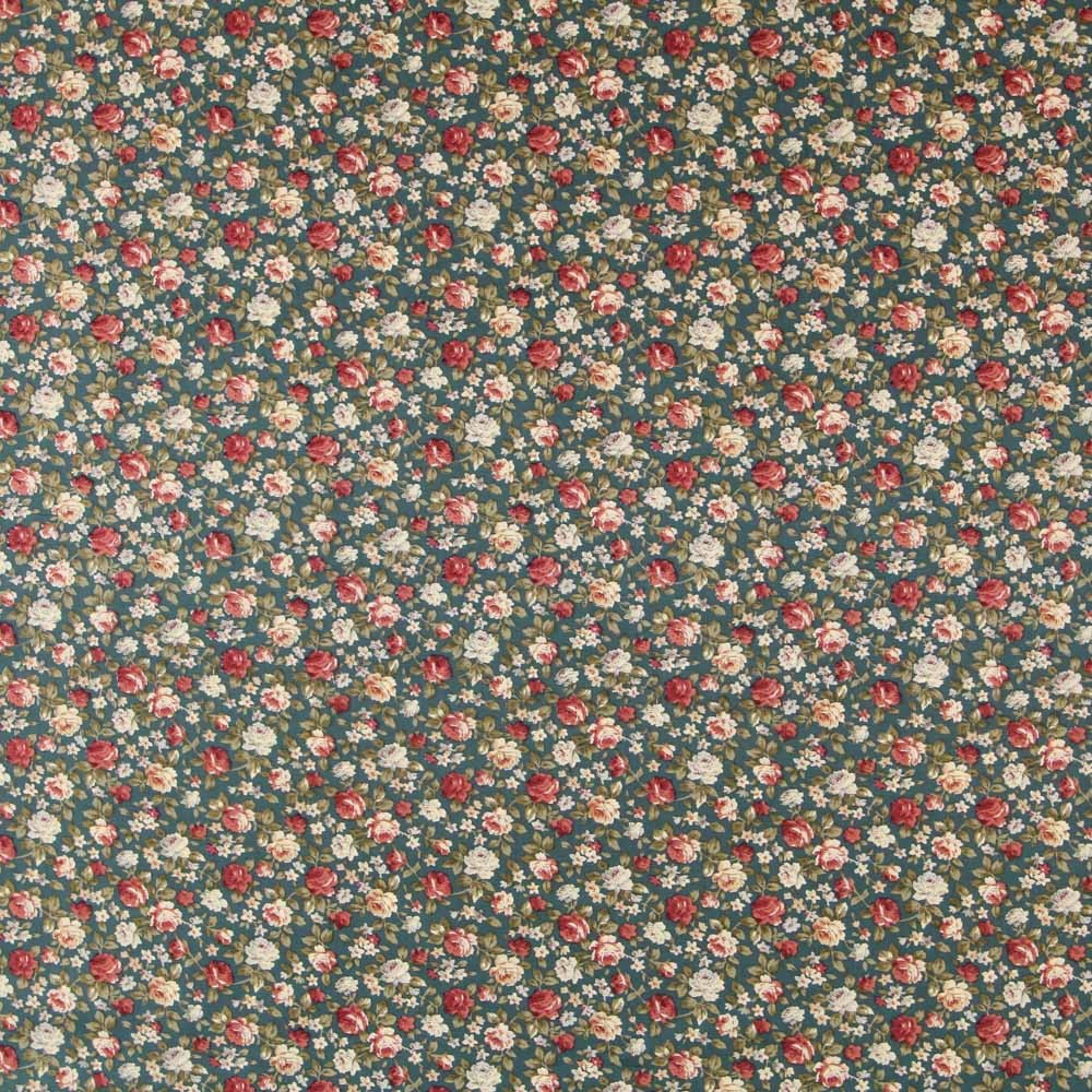 Popeline Floral Cretona Verde - Ribes y Casals