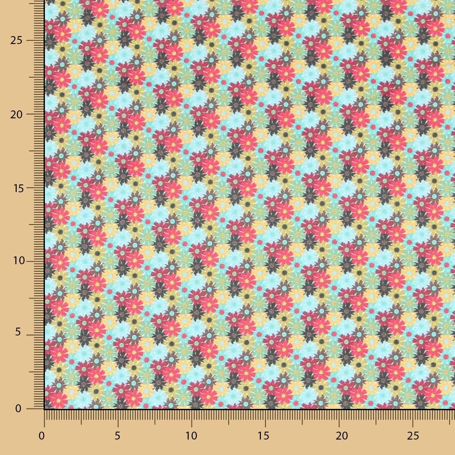 Popeline Floral Multicolorido - Ribes y Casals