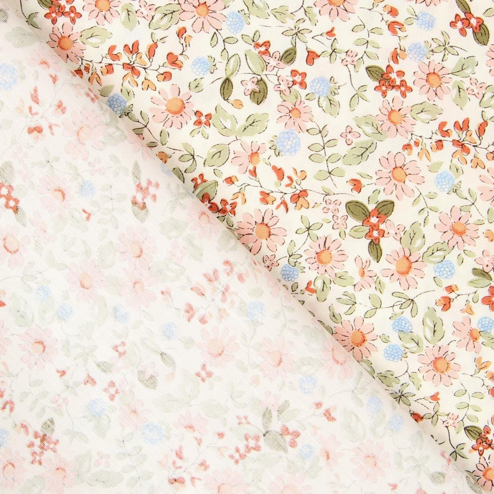 Popeline Florezinhas Rosa - Ribes y Casals