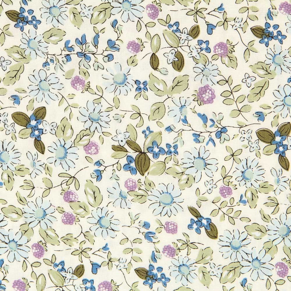 Popeline Florezinhas Verde - Ribes y Casals