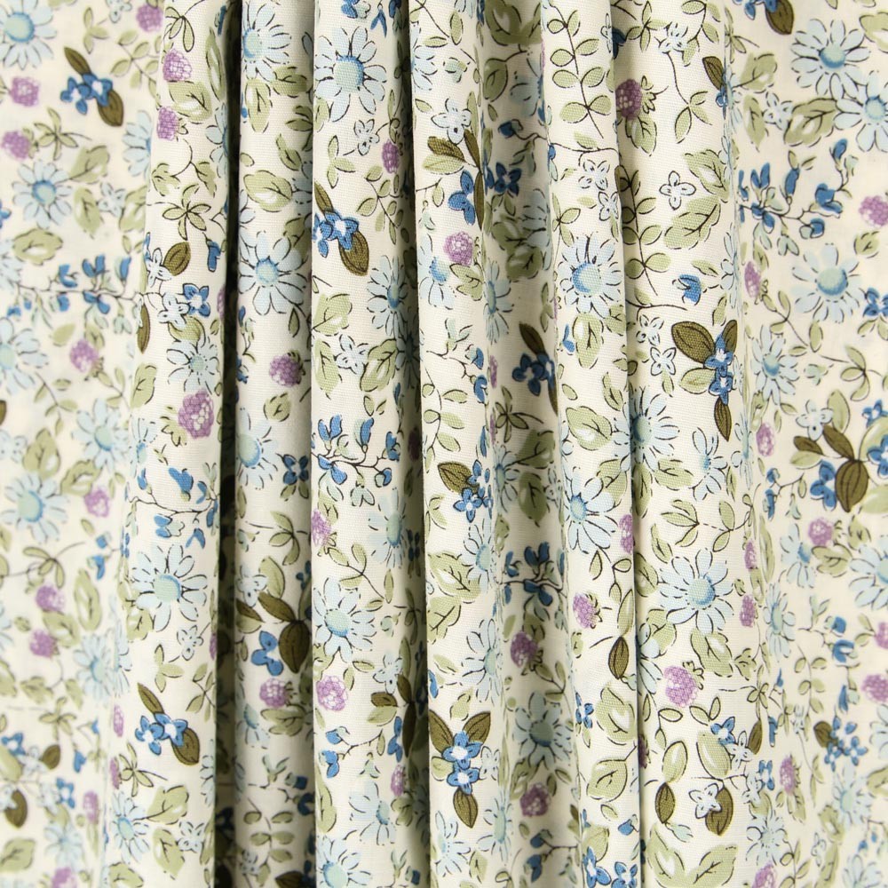 Popeline Florezinhas Verde - Ribes y Casals