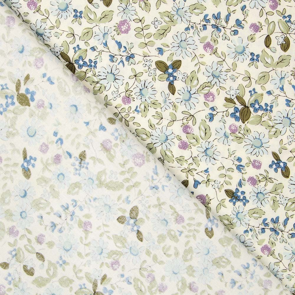 Popeline Florezinhas Verde - Ribes y Casals