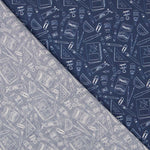 Popeline Hand Made Azul Denim - Ribes y Casals