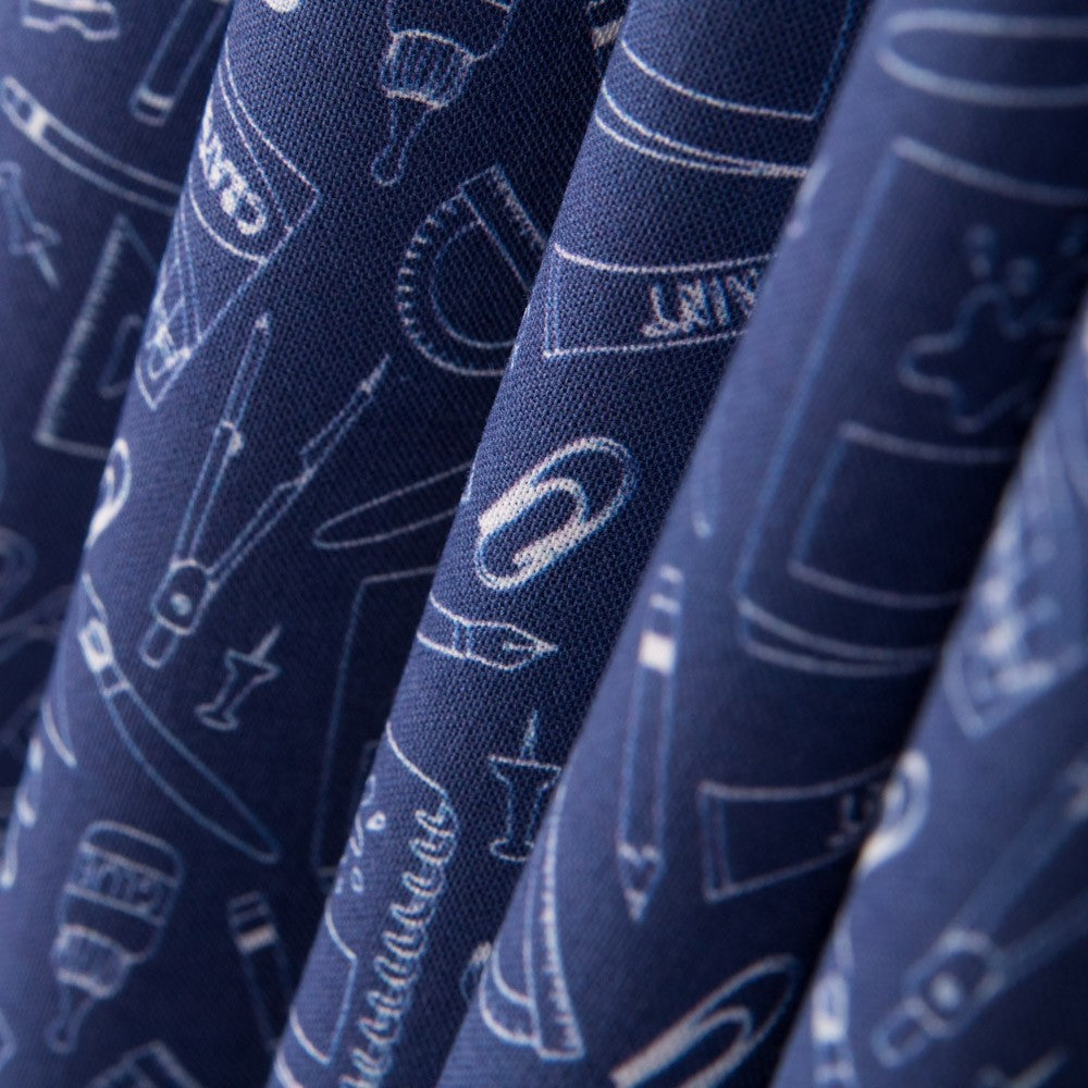 Popeline Hand Made Azul Denim - Ribes y Casals