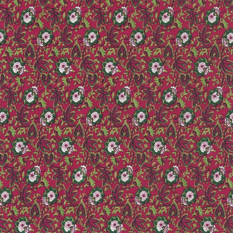Popeline Liberty Fundo Vermelho - Ribes y Casals