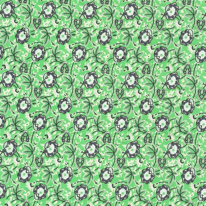 Popeline Liberty Fundo Verde - Ribes y Casals