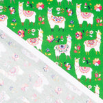 Popelín Llamas Verde - Ribes y Casals