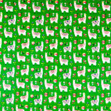 Popelín Llamas Verde - Ribes y Casals