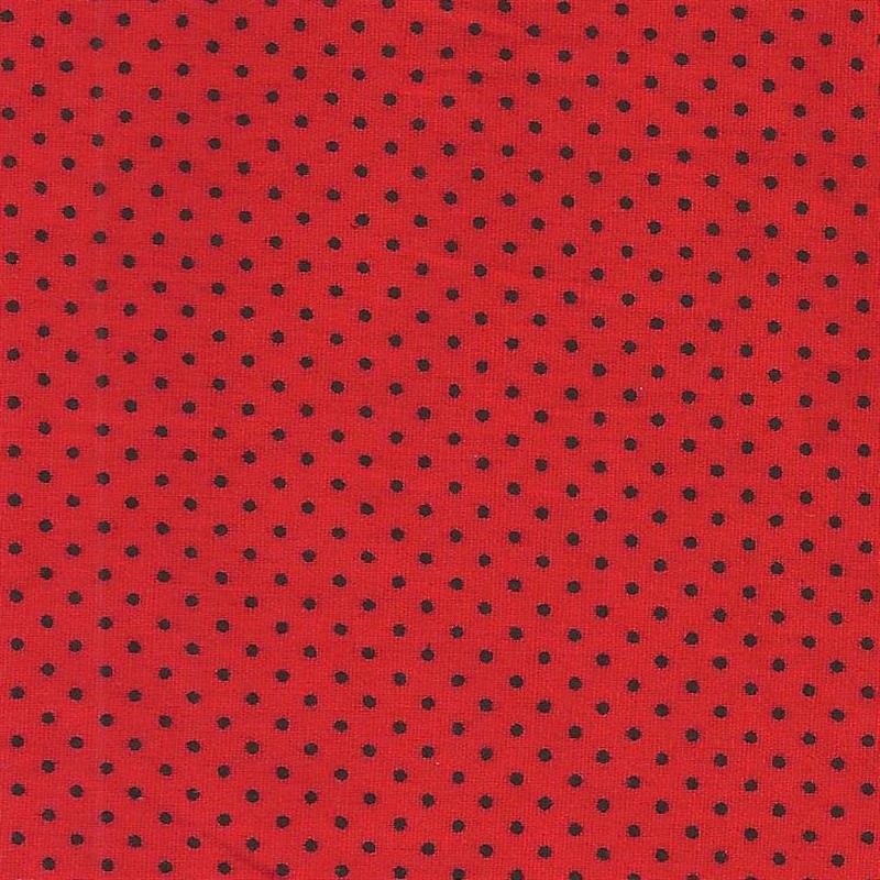 Popeline Bola Vermelho Preto - Ribes y Casals