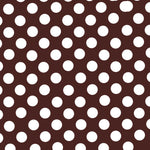 Popeline Bolas Flamenco Fundo Chocolate 15mm - Ribes y Casals