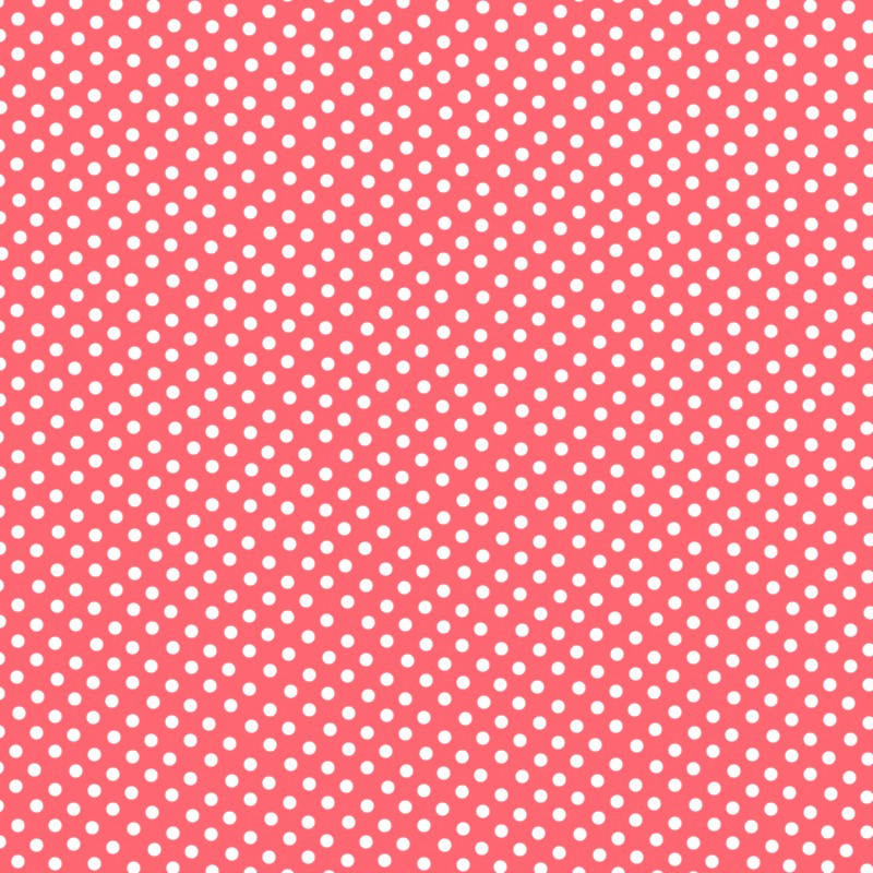 Popeline Bolas Flamenco Fundo Coral 2mm - Ribes y Casals