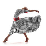 Popeline Bolas Flamenco Fundo Verde 60mm - Ribes y Casals