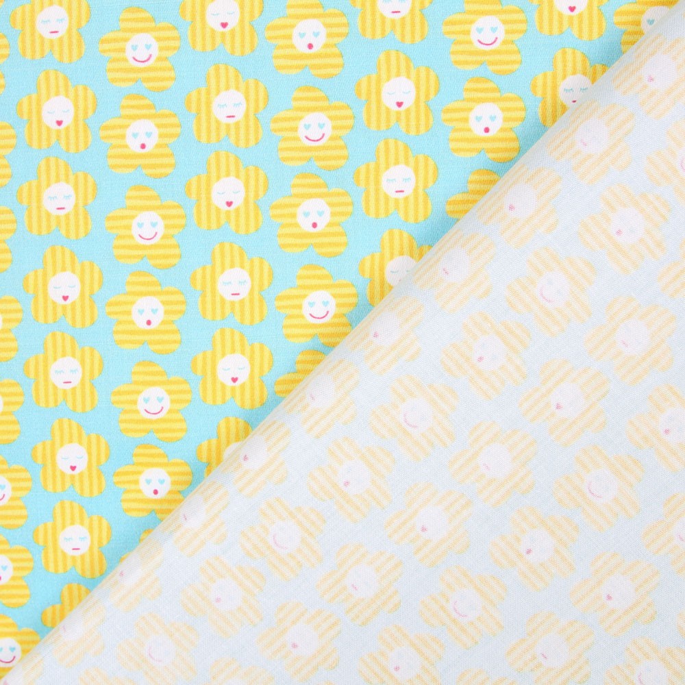 Popeline Margaridas Amarela - Ribes y Casals