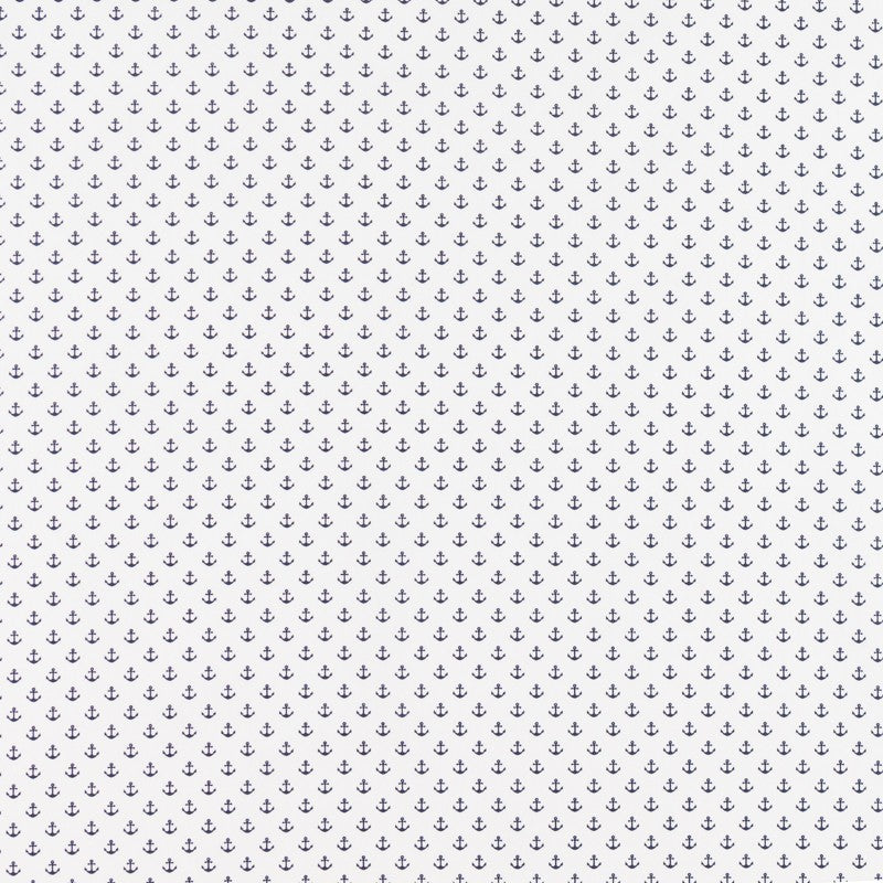 Tecido Infantil Baleia Azul Marinho - Ribes y Casals