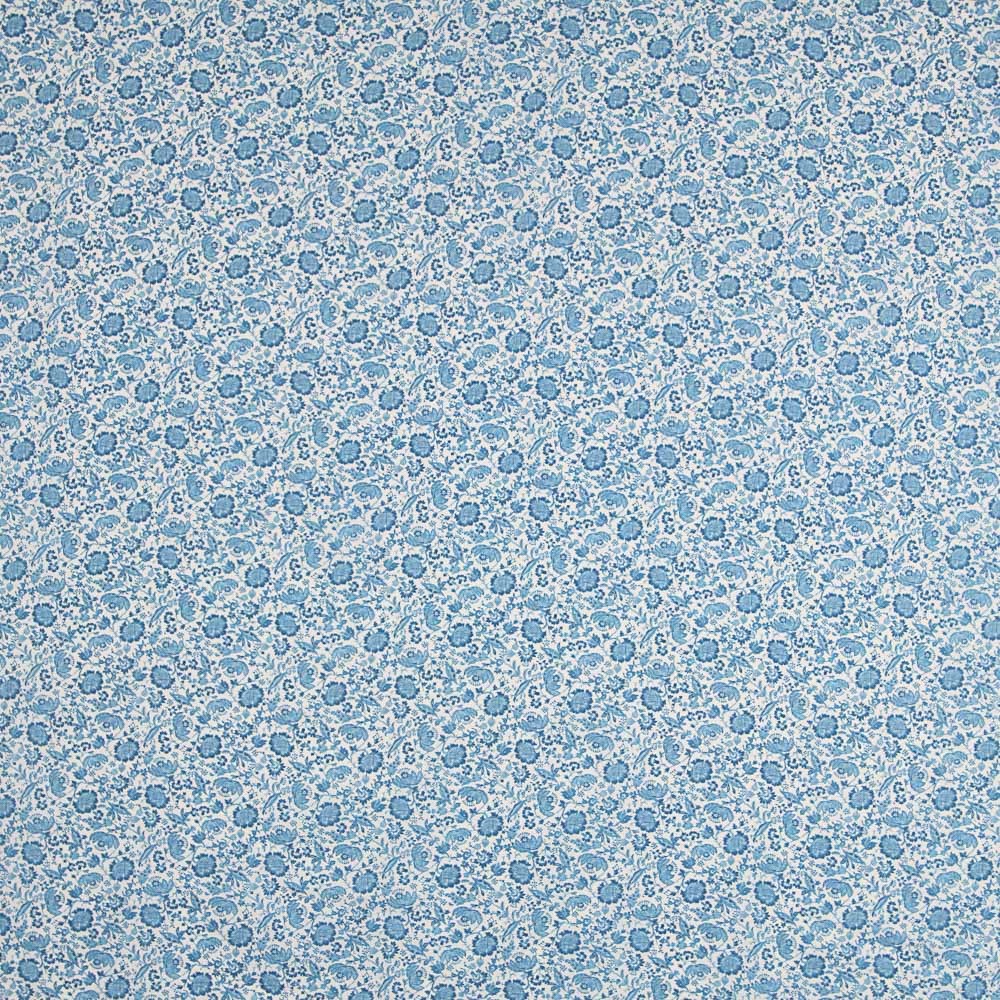 Tecido Popeline Dehli Azul - Ribes y Casals