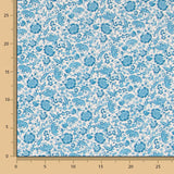 Tecido Popeline Dehli Azul - Ribes y Casals