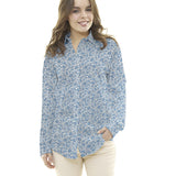 Tecido Popeline Dehli Azul - Ribes y Casals