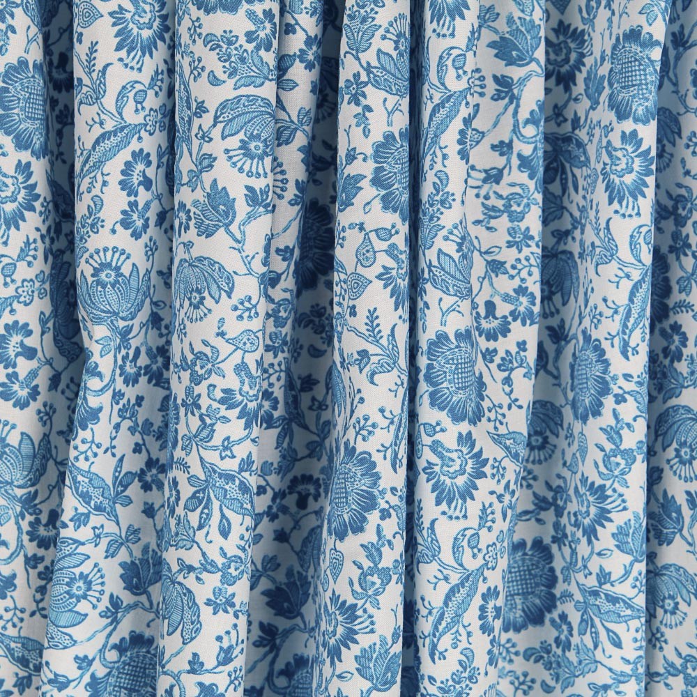 Tecido Popeline Dehli Azul - Ribes y Casals