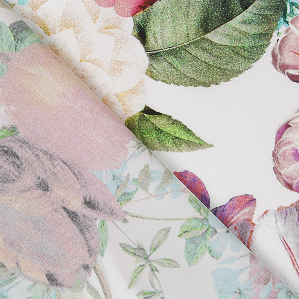 Tecido Popeline Moda Foral - Ribes y Casals