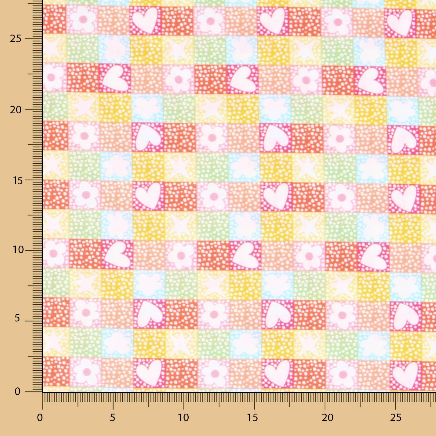 Popeline Mosaico Love - Ribes y Casals