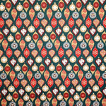 Tecido Natal Adornos Fundo Verde Escuro - Ribes y Casals