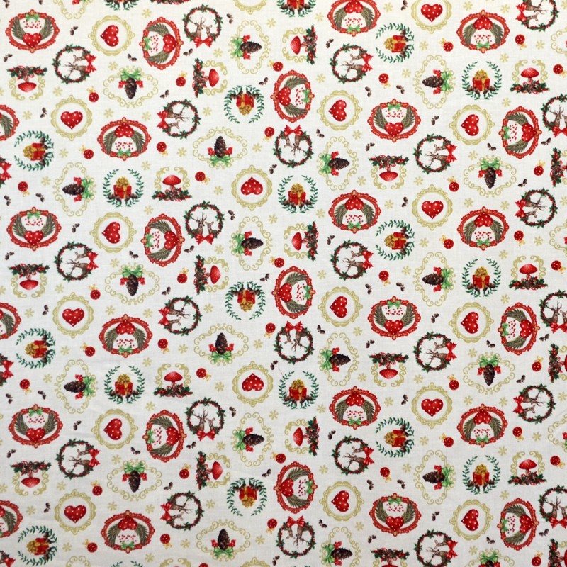 Tecido Natal Decoração Branco Roto - Ribes y Casals