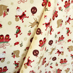 Tecido Natal Desenhos Natal Fundo Cru - Ribes y Casals