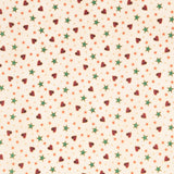 Retal Popelín Navidad Love Crudo 75x150cm - Ribes y Casals