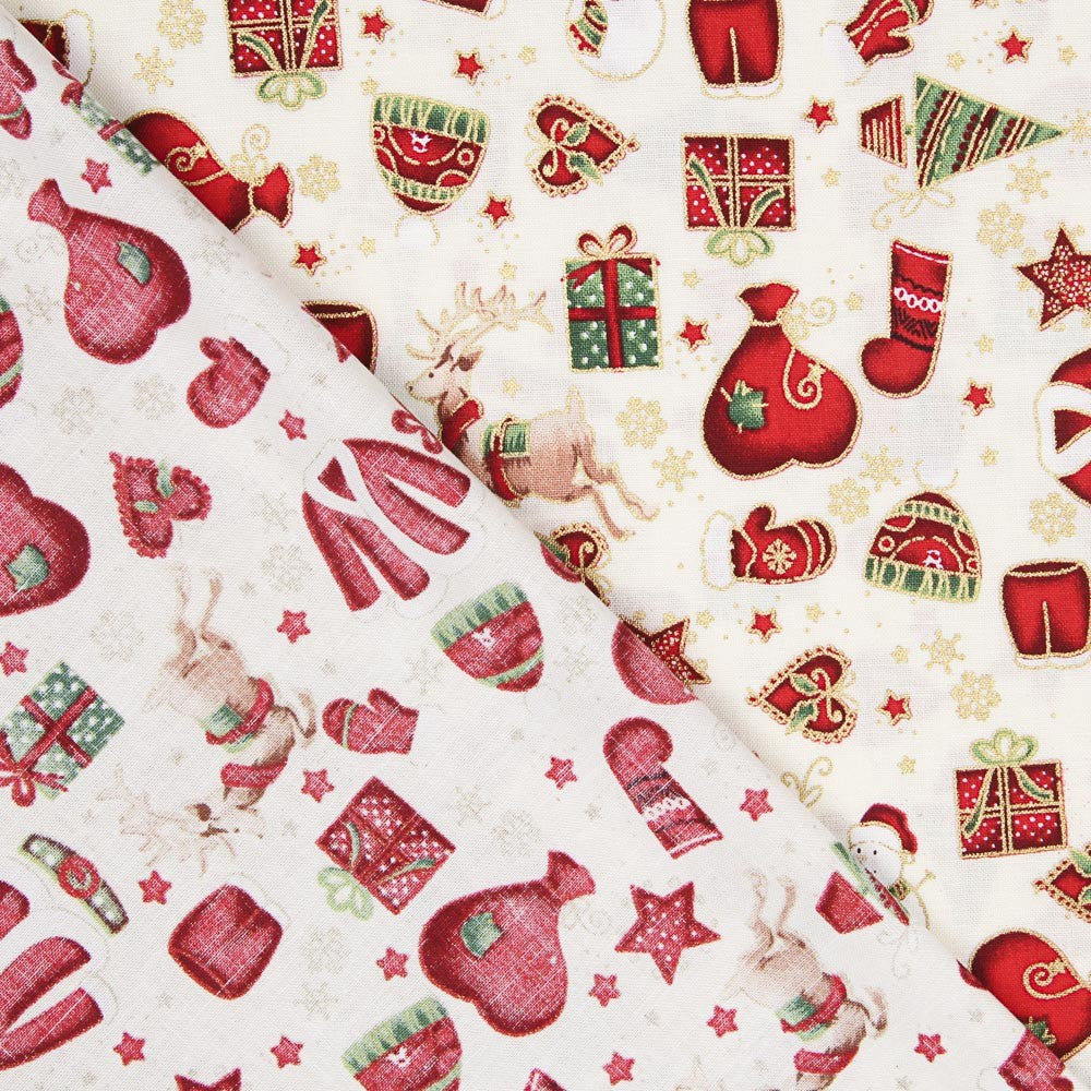 Tecido de Natal Christmas Cru - Ribes y Casals