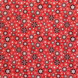 Tecido Natal Neve Fundo Vermelho - Ribes y Casals
