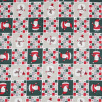Tecido de Natal Patch Verde - Ribes y Casals