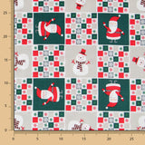 Tecido de Natal Patch Verde - Ribes y Casals