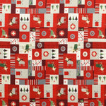 Tecido Natal Patchwork Vermelho - Ribes y Casals