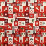 Tecido Natal Patchwork Vermelho - Ribes y Casals