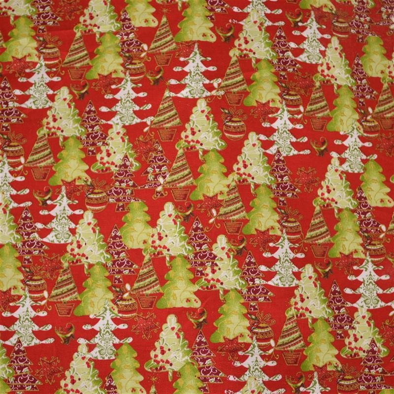 Árvores Vermelhas de Popeline de Natal - Ribes y Casals