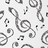 Popeline Notas Musicais Branca - Ribes y Casals