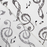 Popeline Notas Musicais Branca - Ribes y Casals