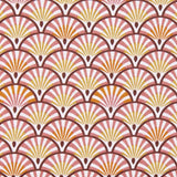 Popeline Patchwork Leques  Laranja - Ribes y Casals