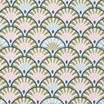 Popeline Patchwork Leques Pastel - Ribes y Casals