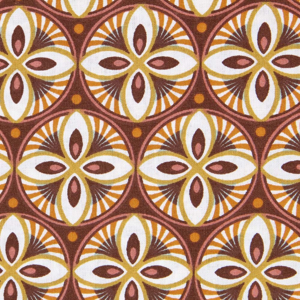 Popeline Patchwork Barroco Laranja - Ribes y Casals