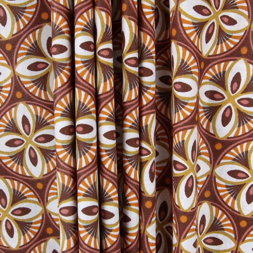 Popeline Patchwork Barroco Laranja - Ribes y Casals