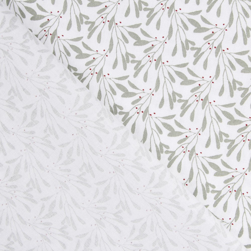 Popeline Patchwork Plantas Verdosa - Ribes y Casals