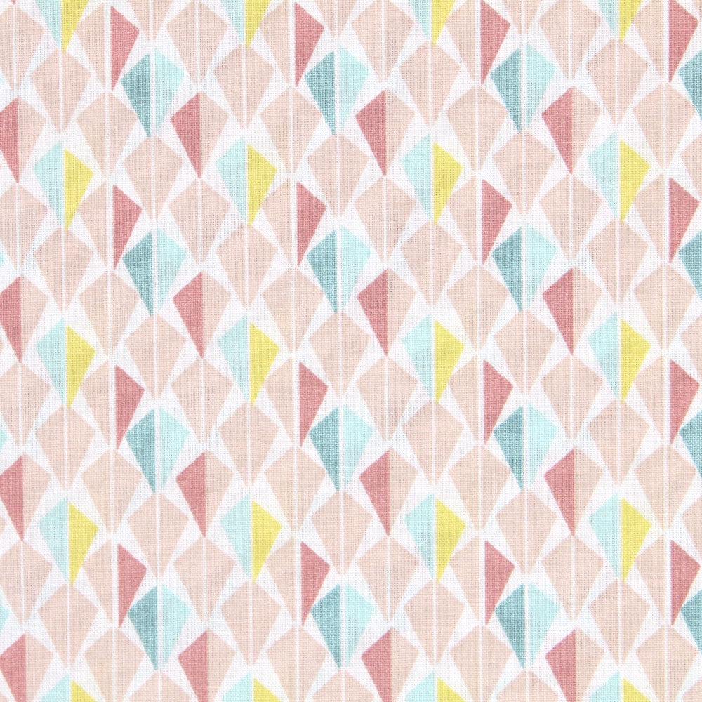 Popeline Patchwork Diamantes Pastel - Ribes y Casals