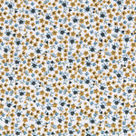 Popeline Patchwork Florzinhas Turquesa - Ribes y Casals