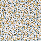Popeline Patchwork Florzinhas Turquesa - Ribes y Casals
