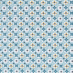 Popeline Patchwork Geomêtrica Turquesa - Ribes y Casals