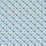 Popeline Patchwork Geomêtrica Turquesa - Ribes y Casals