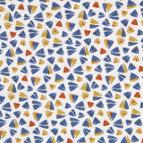 Popeline Patchwork Motivos Azul - Ribes y Casals