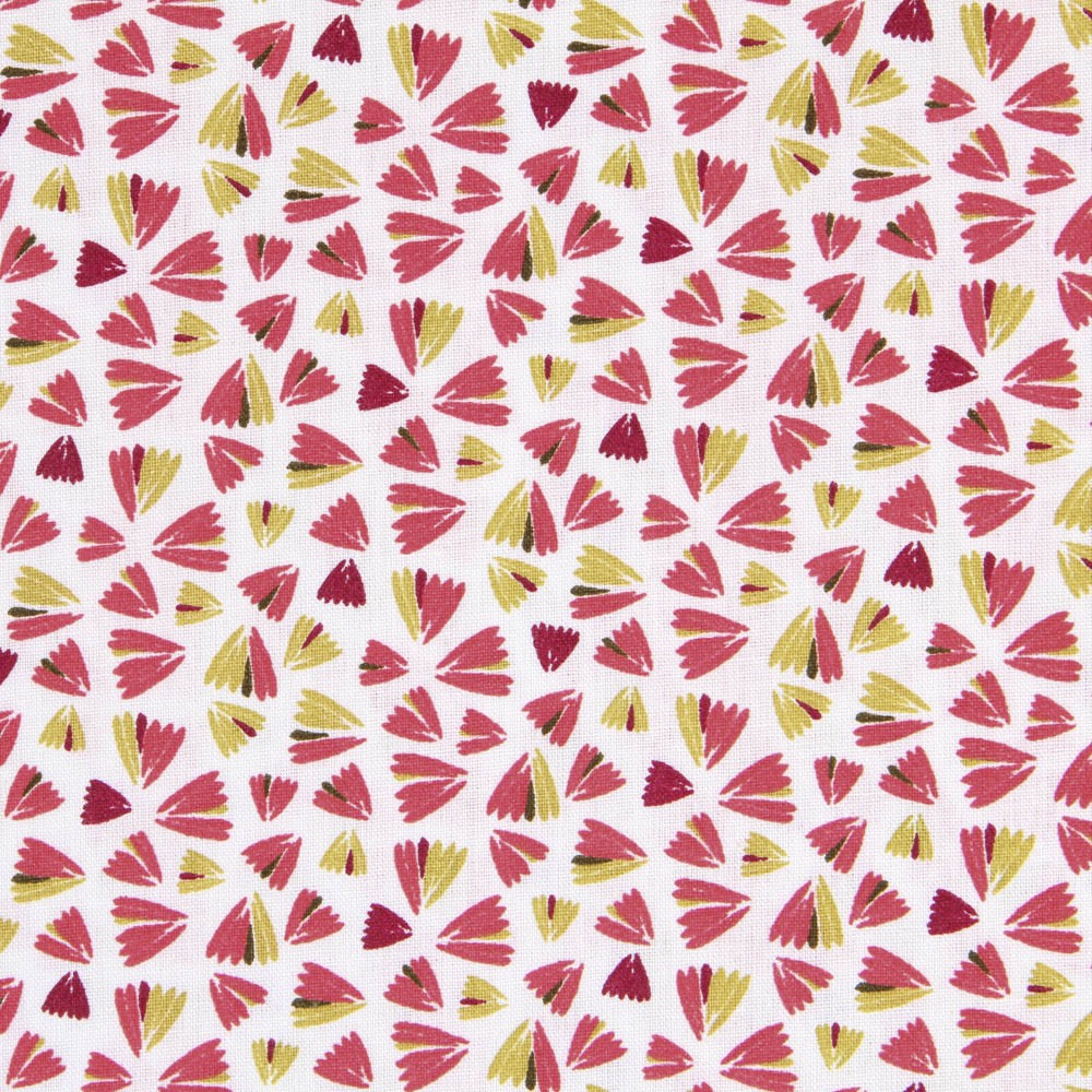 Popeline Patchwork Motivos Coral - Ribes y Casals